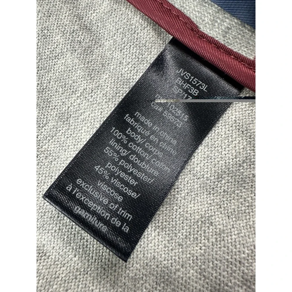 John Varvatos Luxe Gray Pure Cotton Half Zip Mens Blazer Size Medium
